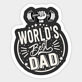 Worlds Best Dad Fathers Day Typography Sticker